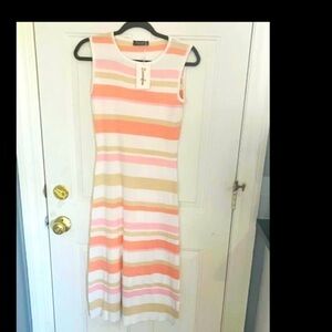 Nwt Striped Midi Dress Size Medium